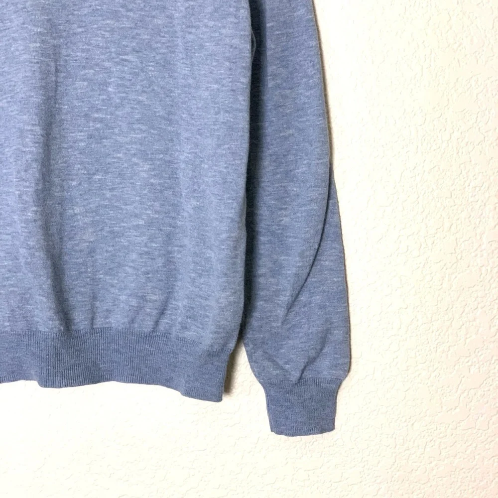 J. Crew | Cotton v neck long sleeve pullover sweater light blue size med…
